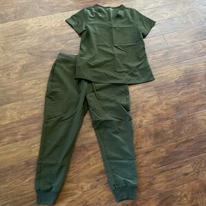 Mandala Green Scrub Set